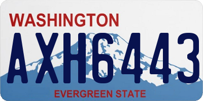 WA license plate AXH6443