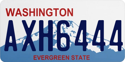 WA license plate AXH6444