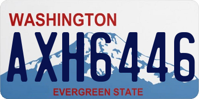WA license plate AXH6446