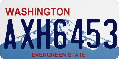 WA license plate AXH6453