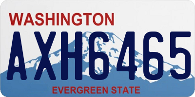 WA license plate AXH6465
