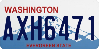 WA license plate AXH6471