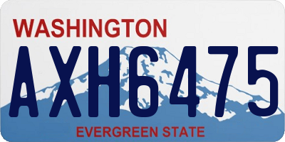 WA license plate AXH6475