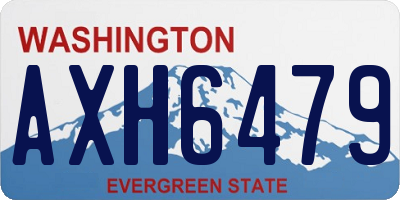 WA license plate AXH6479