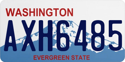 WA license plate AXH6485