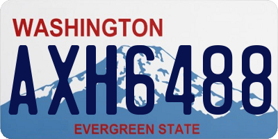 WA license plate AXH6488