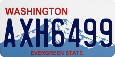 WA license plate AXH6499