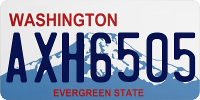 WA license plate AXH6505