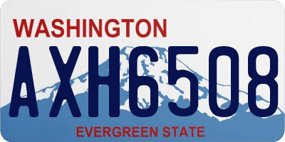 WA license plate AXH6508