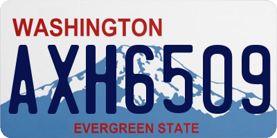 WA license plate AXH6509