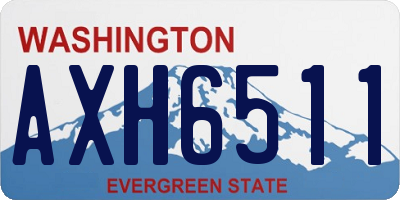 WA license plate AXH6511
