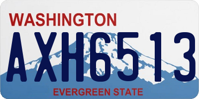 WA license plate AXH6513