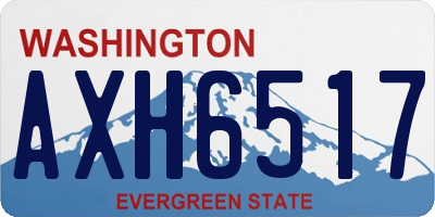 WA license plate AXH6517
