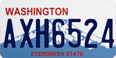 WA license plate AXH6524