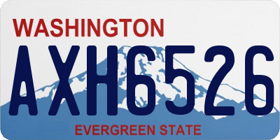 WA license plate AXH6526