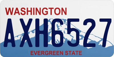 WA license plate AXH6527