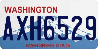 WA license plate AXH6529