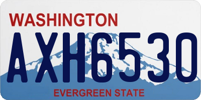 WA license plate AXH6530