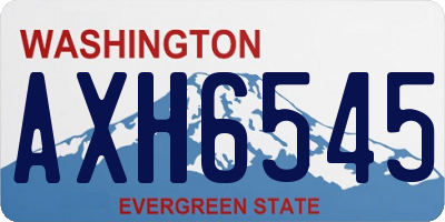 WA license plate AXH6545