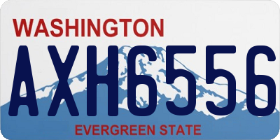WA license plate AXH6556