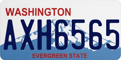 WA license plate AXH6565