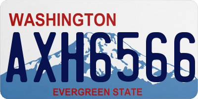 WA license plate AXH6566