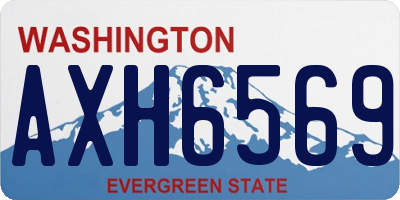 WA license plate AXH6569