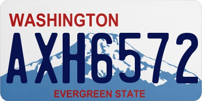WA license plate AXH6572
