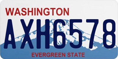 WA license plate AXH6578