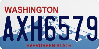 WA license plate AXH6579