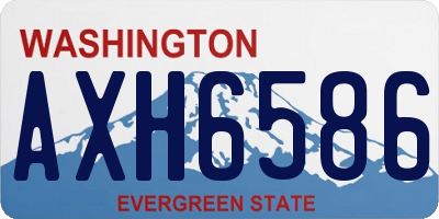 WA license plate AXH6586