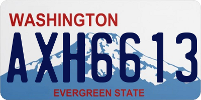 WA license plate AXH6613