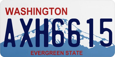 WA license plate AXH6615