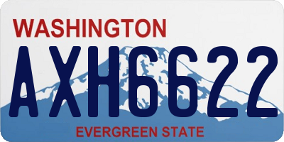 WA license plate AXH6622