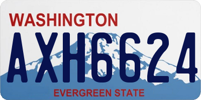 WA license plate AXH6624