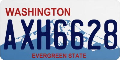 WA license plate AXH6628
