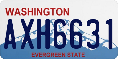 WA license plate AXH6631