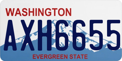 WA license plate AXH6655
