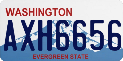 WA license plate AXH6656