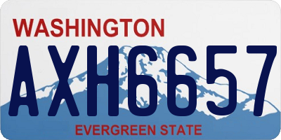 WA license plate AXH6657