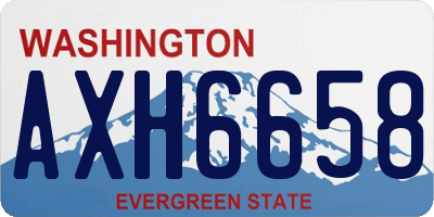 WA license plate AXH6658