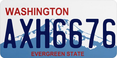 WA license plate AXH6676