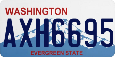 WA license plate AXH6695