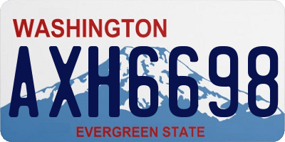 WA license plate AXH6698