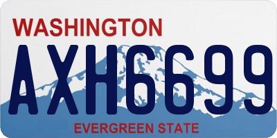 WA license plate AXH6699