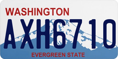 WA license plate AXH6710
