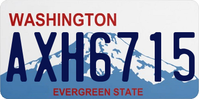WA license plate AXH6715