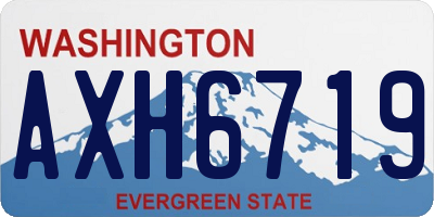 WA license plate AXH6719