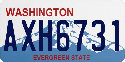 WA license plate AXH6731