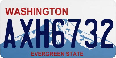 WA license plate AXH6732